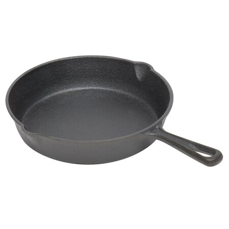 Hds Trading 8inch PreSeasoned Cast Iron Skillet with Pour Spouts ZOR95992